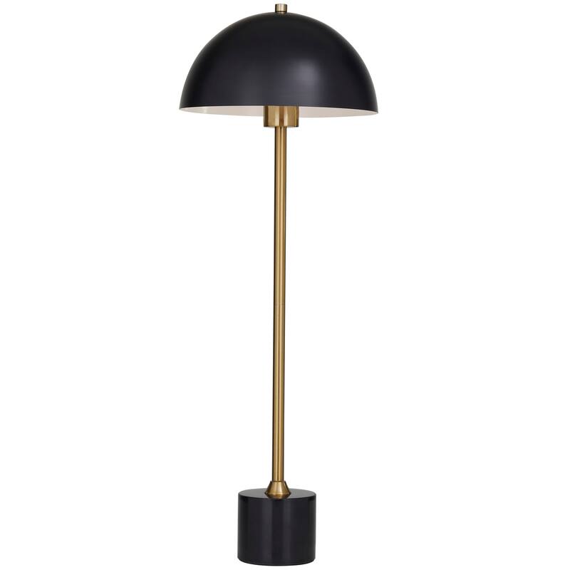 Metal Umbrella Style Table Lamp with Marble Base - 10"W x 10"L x 28"H
