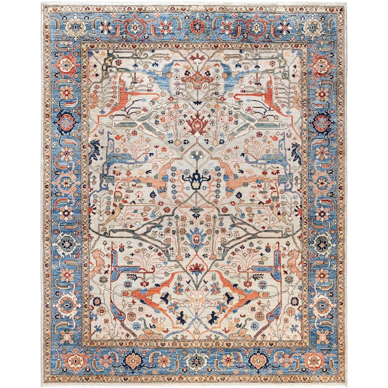 Serapi One-of-a-Kind Hand-Knotted Area Rug - Ivory - 8' 2" x 10' 0"