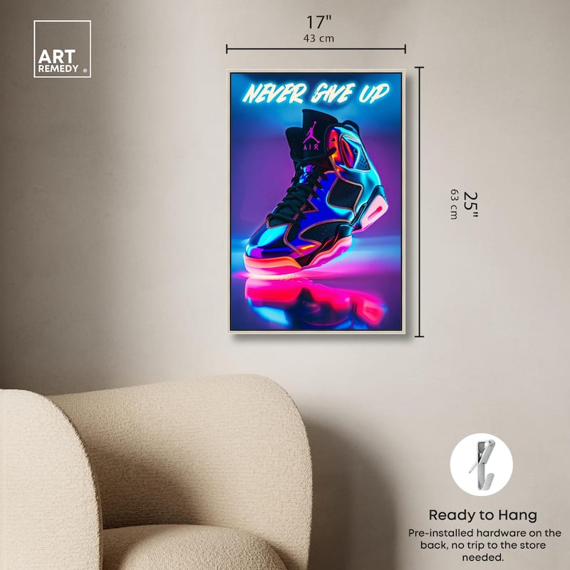 Cool Glow Sneaker Hype Canvas by Art Remedy