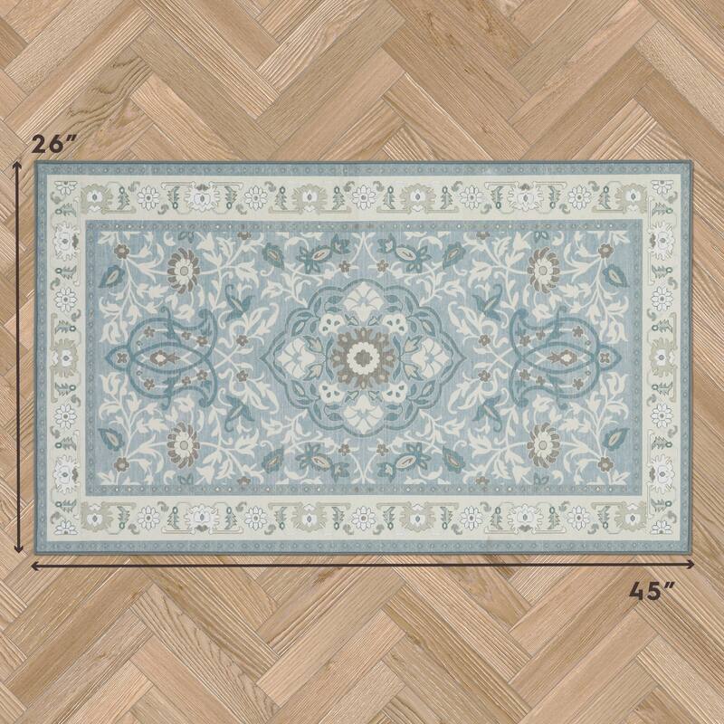 Laura Ashley Machine Washable, Slip Resistant Accent and Runner Rugs