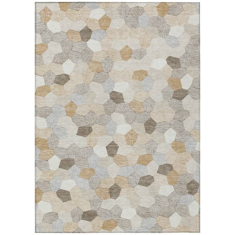 Machine Washable Indoor/ Outdoor Modern Loyd Chantille Rug