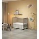 preview thumbnail 6 of 7, 3-In-1 Convertible Crib, Made Of Sustainable Pinewood, Non-Toxic Finish, Comes With Locking Wheels, Wooden Nursery Furniture