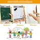 preview thumbnail 3 of 6, Kids Art Easel with Paper Roll Double Sided Chalkboard and Whiteboard - 20" x 21" x 31- 41" (L x W x H)