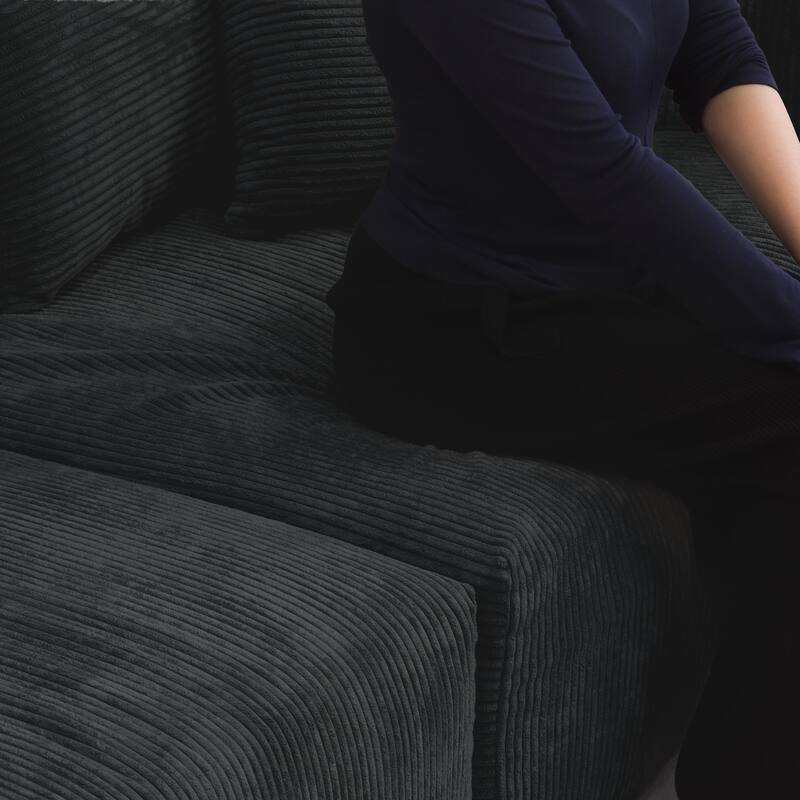 181" U-Shaped Convertible Modular Sectional Sofa With 2 Ottoman