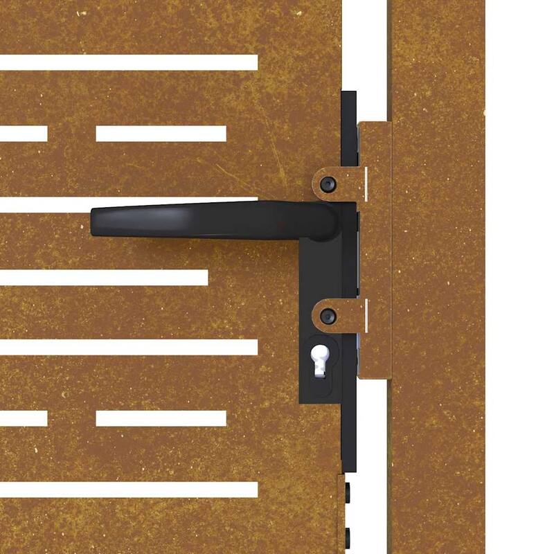 vidaXL Garden Gate 39.4x39.4" Corten Steel Square Design - 43.3 x 41.3"