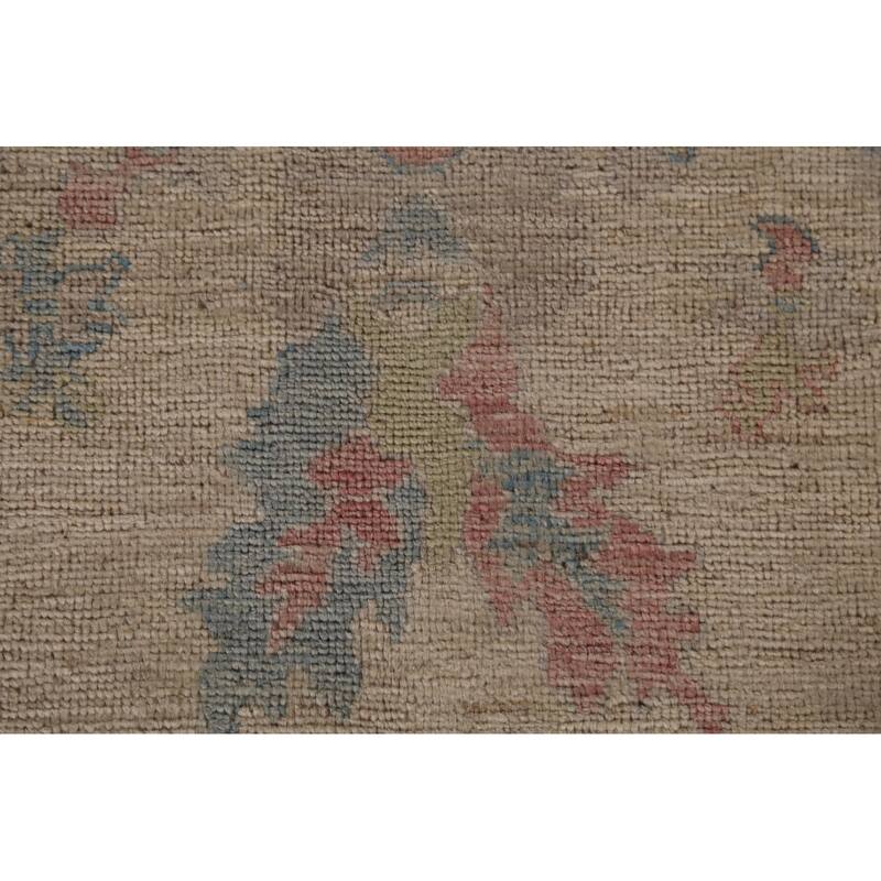 Vegetable Dye Oriental Oushak Turkish Rug Hand-Knotted Wool Carpet - 5'10"x 8'8"