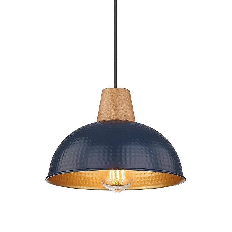 10.2 Inch Pendant Light Hammered Finish - Blue