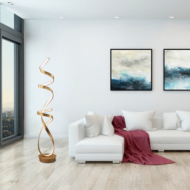 Artiva USA Orchestra 68W Unique Modern LED Floor, gold - 63