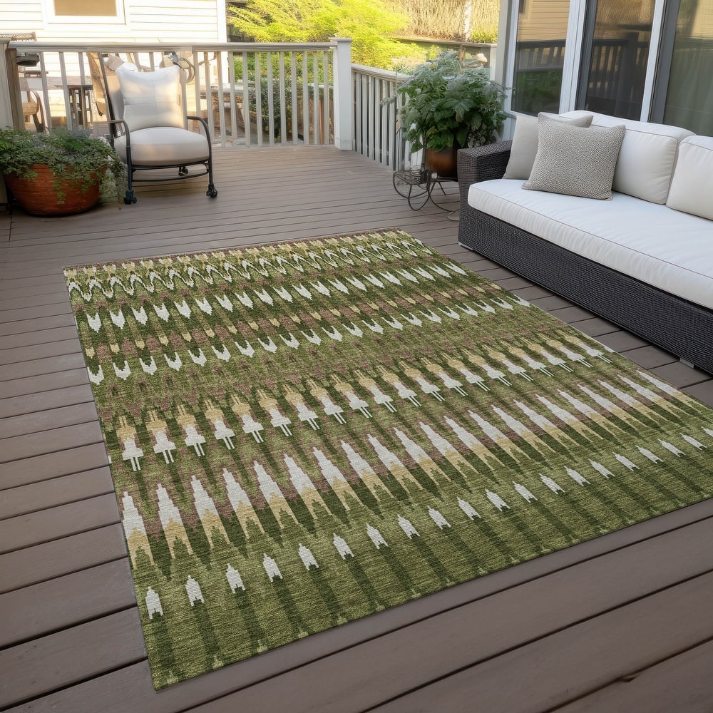 Machine Washable Indoor/ Outdoor Chantille Moroccan Boho Rug