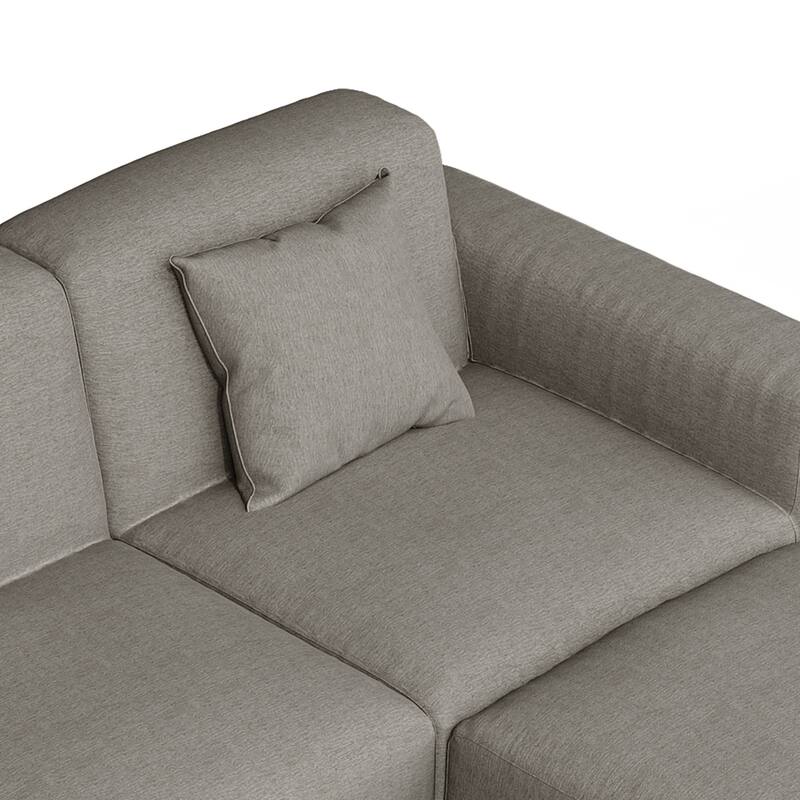 Outdoor No Assembly Patio Conversation Sets with Coffee Table, Ottoman