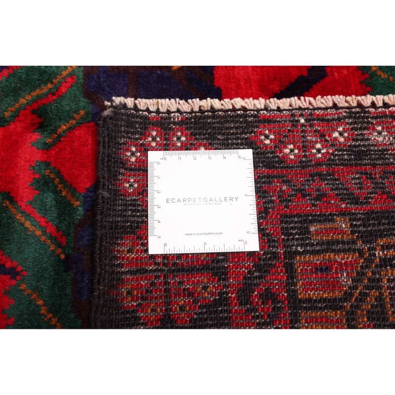 ECARPETGALLERY Hand-knotted Teimani Red Wool Rug - 3'5 x 6'1