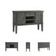 preview thumbnail 6 of 17, Hallanden Antique Gray Dining Room Server - 56"W x 18"D x 39"H