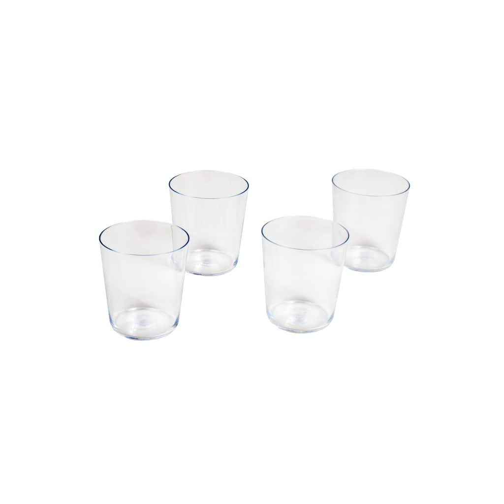 Tritan Simple DOF Drinkware Set, Clear, 15.9 Oz, Set of 4