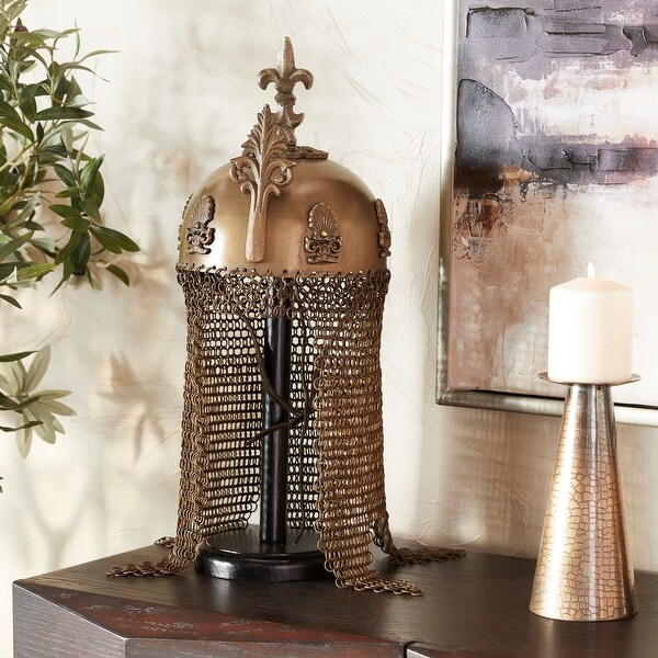 Brass Iron Vintage Helmet - 8 x 9 x 20. Opens flyout.