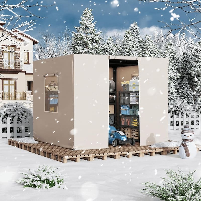 Outdoor Louvered Pergola with Optional Winter Cover – Adjustable Hardtop Gazebo, Steel Frame