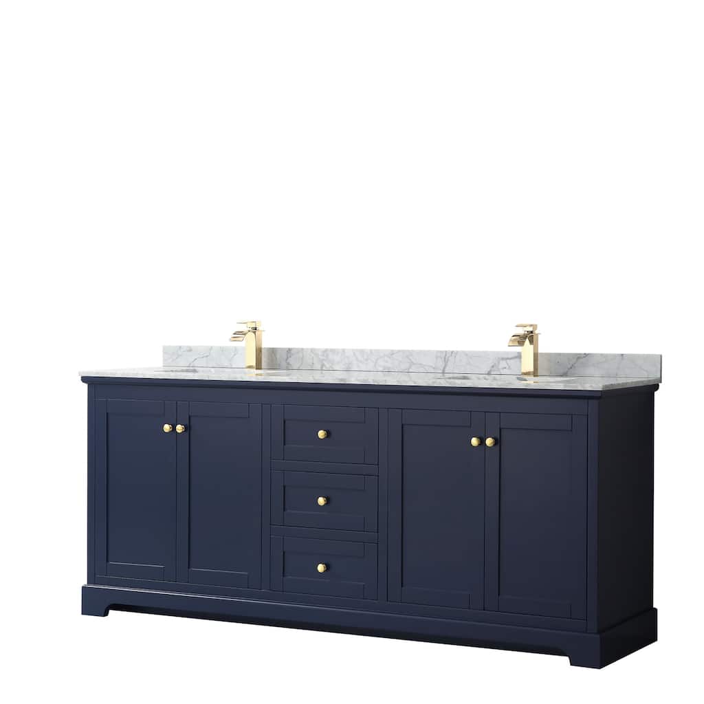 Wyndham Collection Avery 80" Free Standing Double Basin Vanity Set