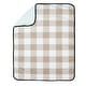 preview thumbnail 2 of 4, Lambs & Ivy Baby Farm Buffalo Check Sherpa Baby Blanket - Taupe
