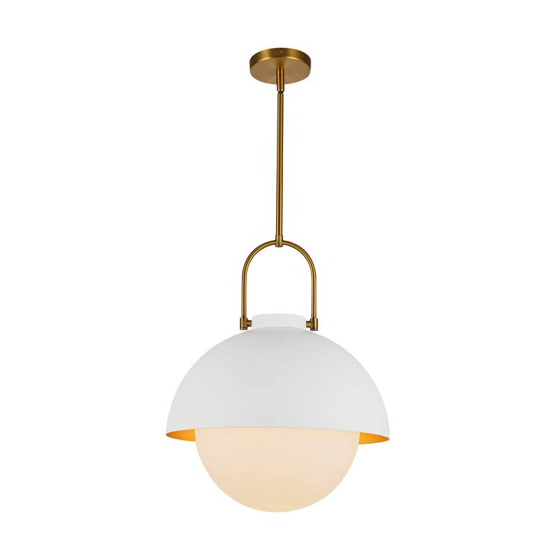 Alora Lighting PD507216 Harper 16" Wide Pendant with Metal and Opal