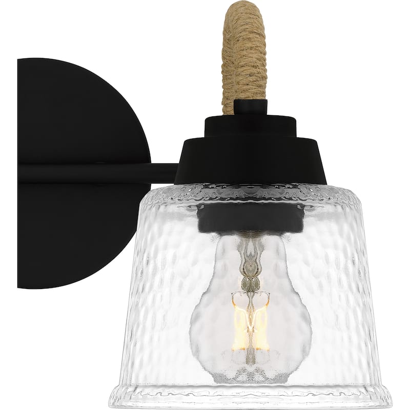 Seabreeze 2-Light Matte Black Bath Light