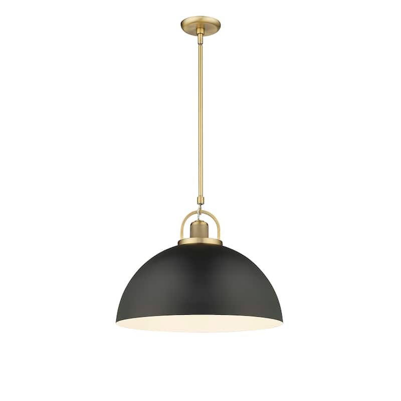 Artistan 1-Light Pendant Light - Vintage Brass/Matte Black