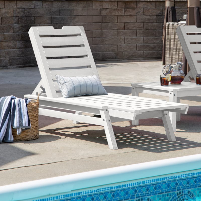 HIGHWOOD Crestone Stackable Commerical Chaise Lounge