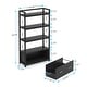 preview thumbnail 17 of 18, Lateral File Cabinet with Drawer and Bookshelves, Printer Stand Filing Cabinet Bookcase