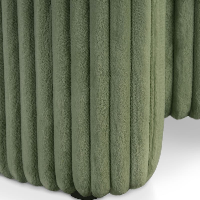 24/7 Shop At Home Modern Round Chenille Storage Ottoman with Flip Top