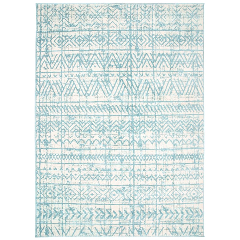 The Curated Nomad Midtown Geometric Distressed Bohemian Rug