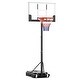 preview thumbnail 2 of 8, White-Black Adjustable Basketball Hoop with PC Backboard and Portable Base - Height: 4.6 ft-8.3 ft.