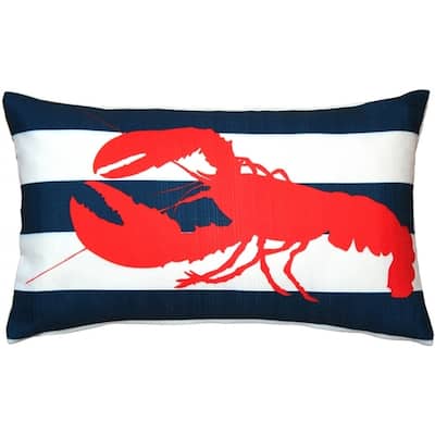 Lobster Nautical 12x19 Throw Pillow with Polyfill Insert