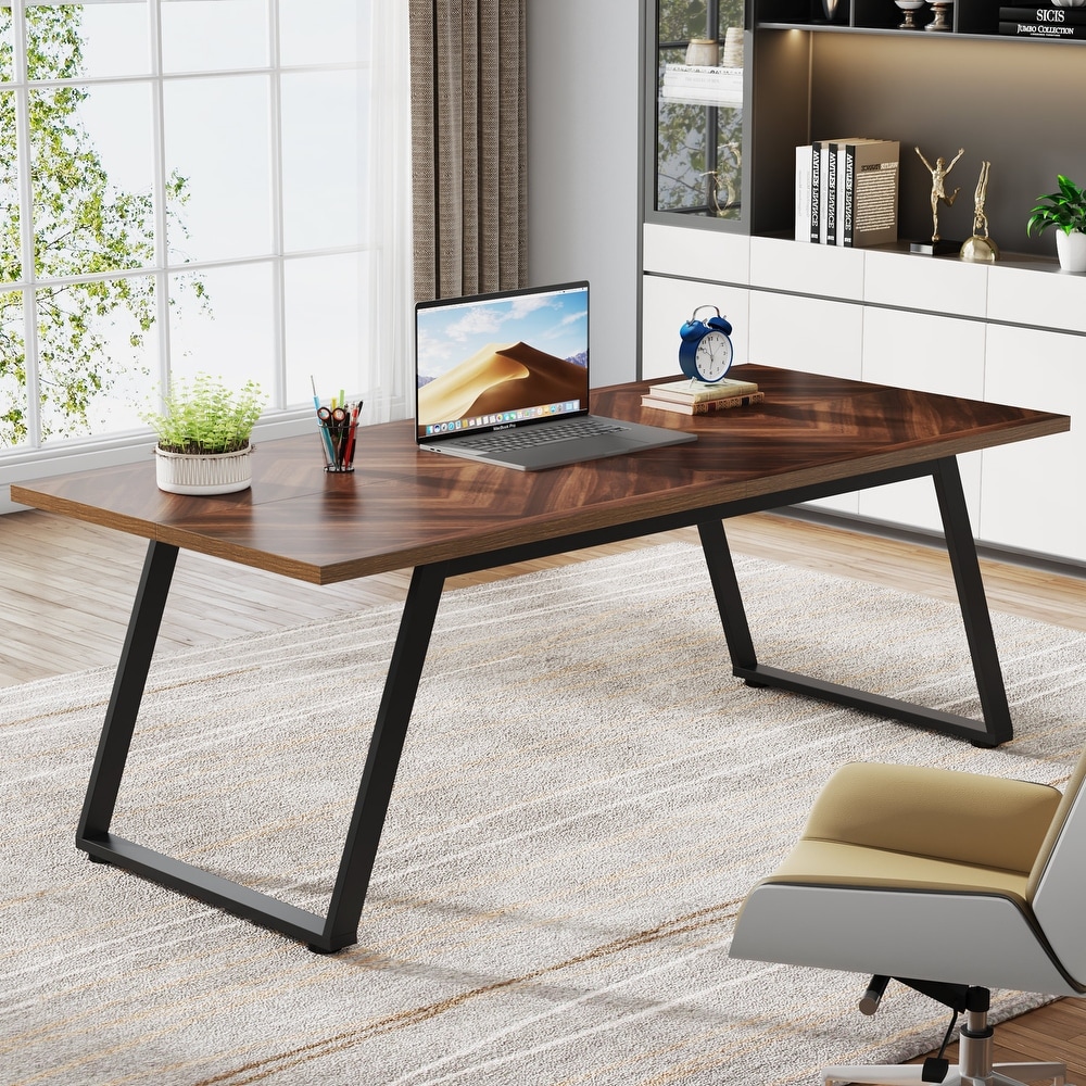 Gezen 40 Folding Desk Console Table Corner Desk for Home Office Small  Spaces - Oak 
