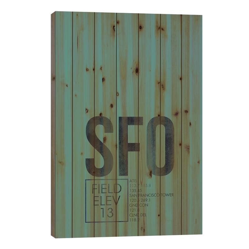 San Francisco Print On Wood by 08 Left - Multi-Color - 26x18x1.5