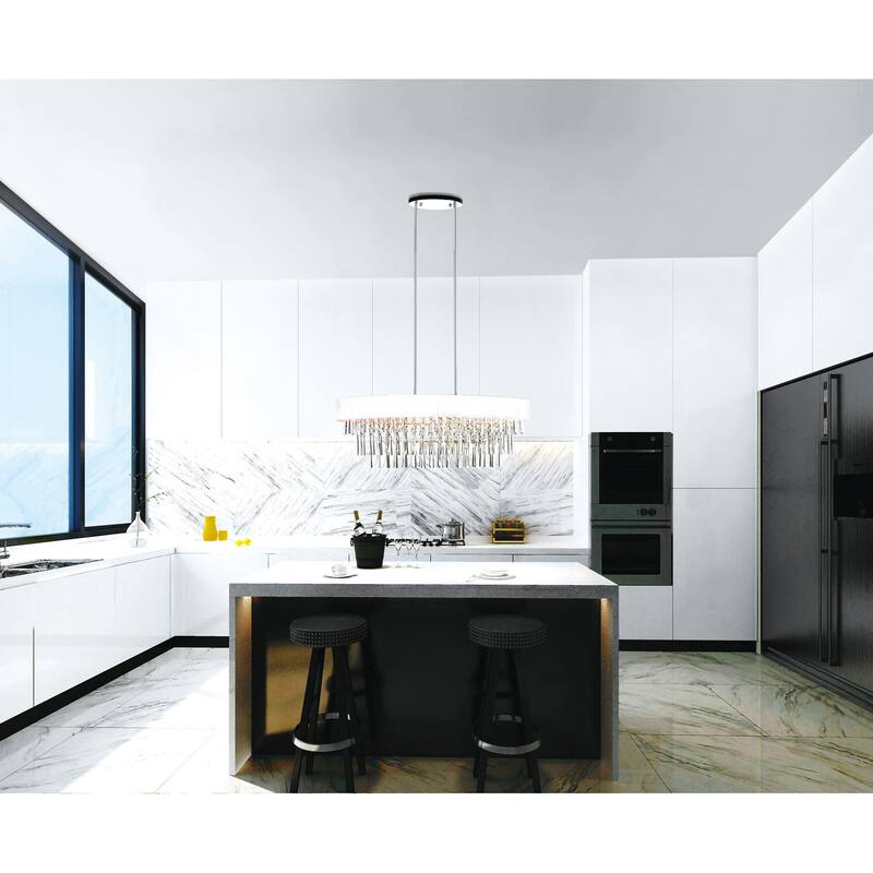 Franca 8 Light Drum Shade Chandelier With Chrome Finish