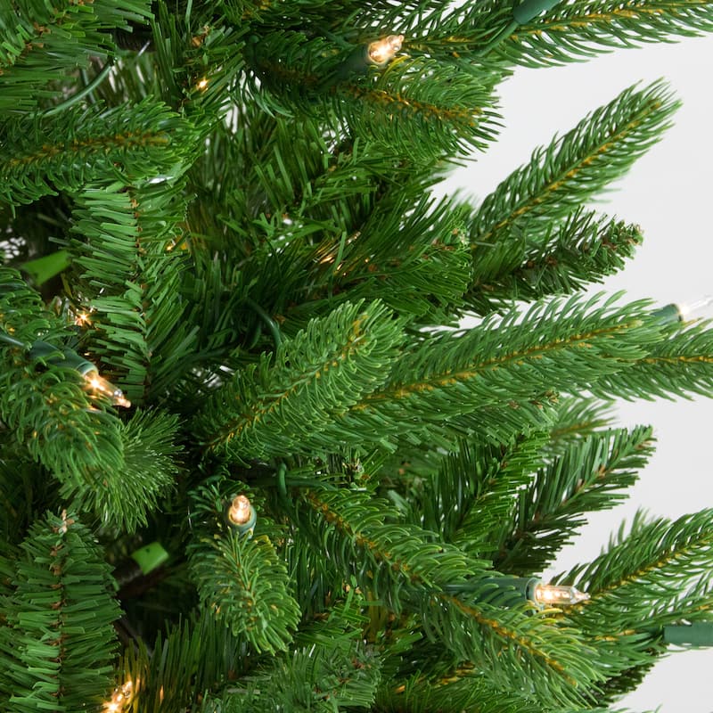 7.5' Pencil Northwood Noble Fir Artificial Christmas Tree Clear Lights - 7.5 Foot