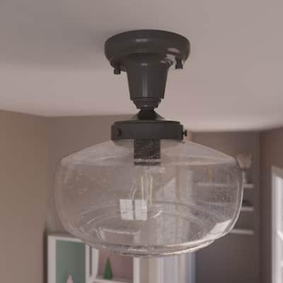 Hunter 10" Saddle Creek 1 Light Pendant or Semi-Flush Mount Ceiling Light - Kitchen Island, Dining Room, Entry