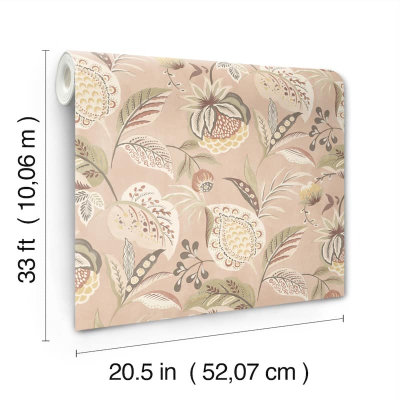 Chesapeake Bohemian Blush Jacobean Wallpaper