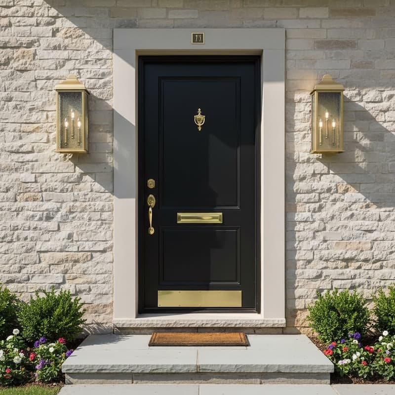 Artcraft Madrid - Outdoor Wall Sconce - Clear Glass Shade