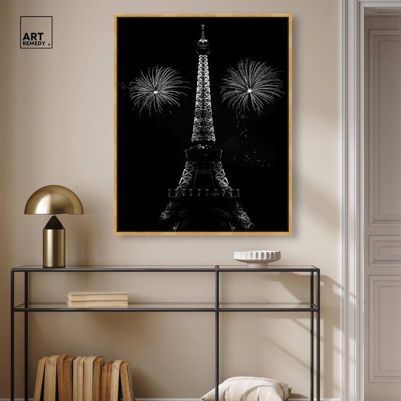 Fireworks Over Paris Canvas by Art Remedy