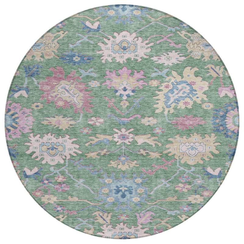 HomeRoots Floral Transitional Rectangle Outdoor Rug