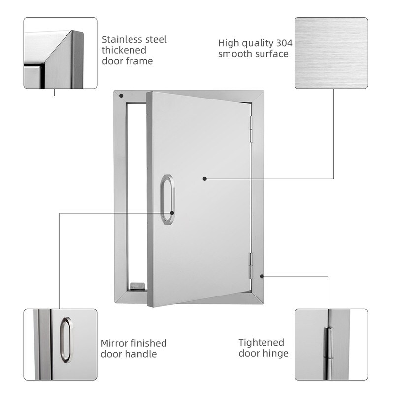 Shop Rovsun Pipe Frame 14x1 5x20 Single Kitchen Cabinet Door Stainless Steel Overstock 31132534