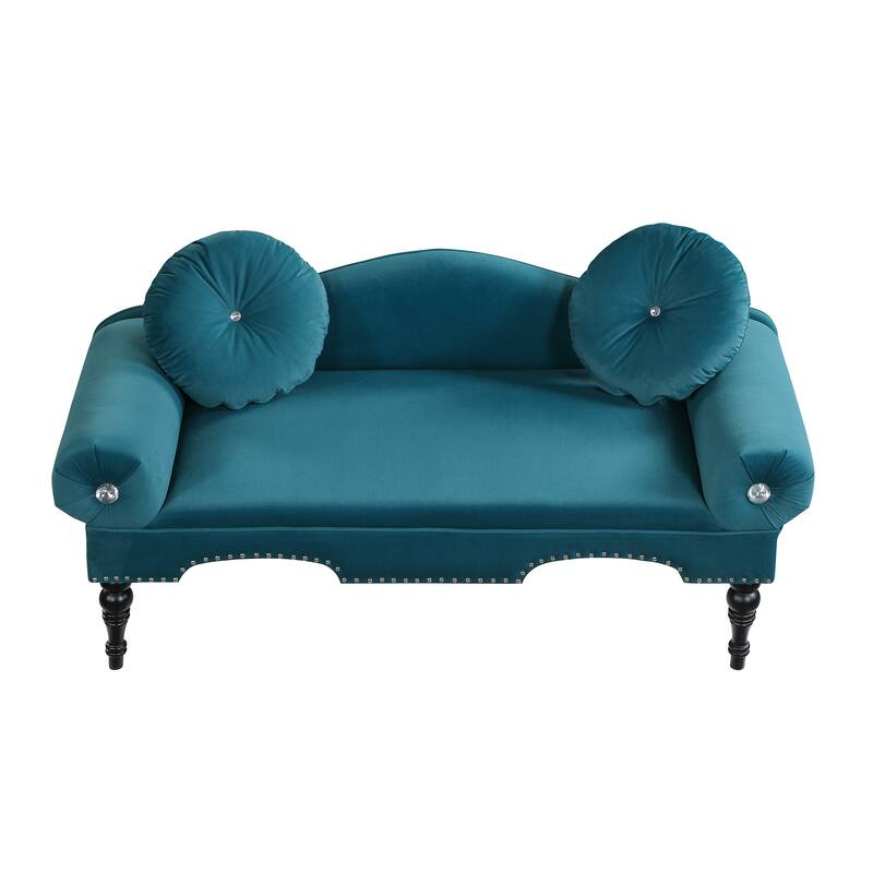 54"Width Modern Velvet Upholstered Loveseat
