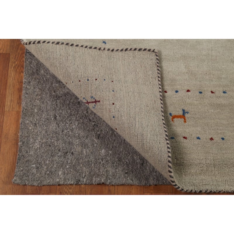 Tribal Gabbeh Oriental Area Rug Handmade Wool Carpet - 5'2"x 7'10"