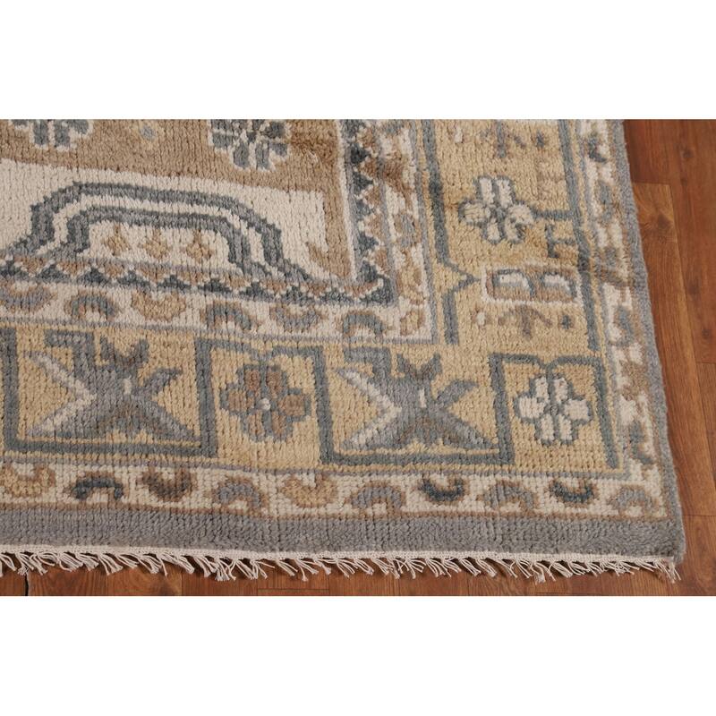 Khotan Indian Area Rug Handmade Wool Carpet - 8'0"x 10'1"