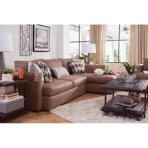 American Furniture Classics Urban Loft Model Sectional Sofa with Five Pillows