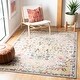 preview thumbnail 15 of 18, SAFAVIEH Madison Sabire Boho Medallion Distressed Rug - Grey/Light Blue - 5' 3" x 7' 6"