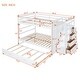 preview thumbnail 26 of 43, Full Over Full Bunk Bed with Twin Size Trundle and Staircase