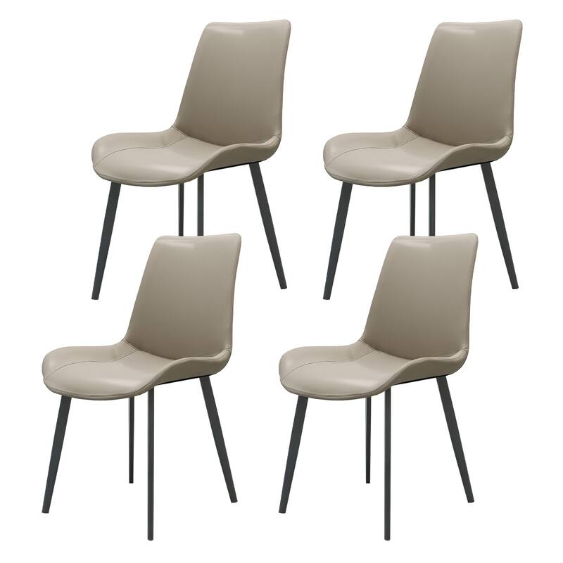 Dining Chair Side Chair Coffee Chair Lounge Chair Light Gray Kitchen Chair Set of 4 Office Chair with Metal Legs