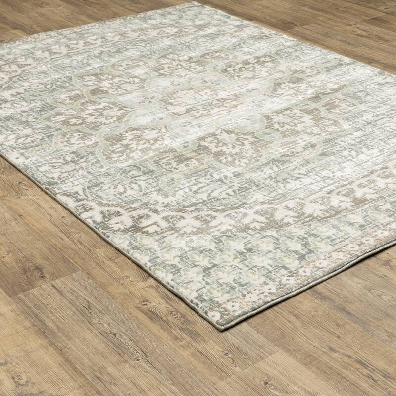 Style Haven Cosette Center Floral Medallion High-Low Pile Area Rug