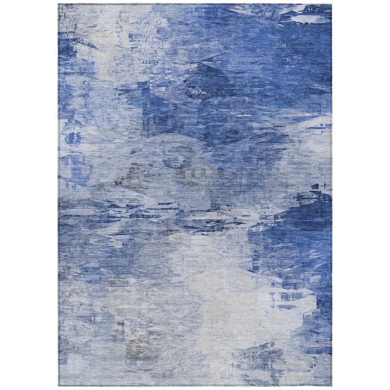 HomeRoots Abstract Transitional Rectangle Outdoor Rug