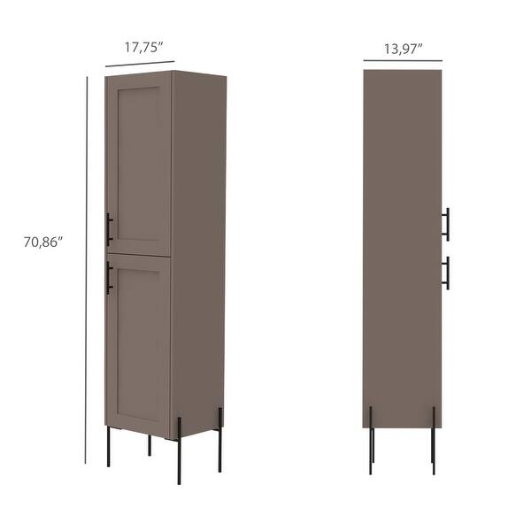 Svedin 18 in. W x 13 in. D x 71 in. H Free Standing Tall Bathroom Linen Cabinet in Matte Gray Svedin 18 in. W x 13 in. D x 71 in. H Free Standing Tall Bathroom Linen Cabinet in Matte Gray